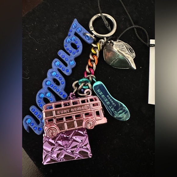 Iconic Kurt Geiger London Eagle Mix Key Ring Charm HTF NWT Stunning! Signed! - Picture 9 of 9